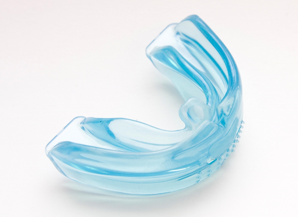 Image of a mouthguard used in sports as well as at night. 
